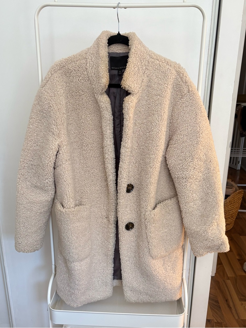 Banana Republic | Cream Teddy Coat